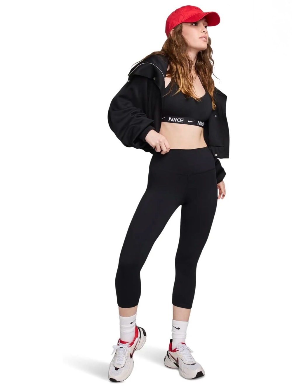 Nike One L Black High Waist Crop Leggings